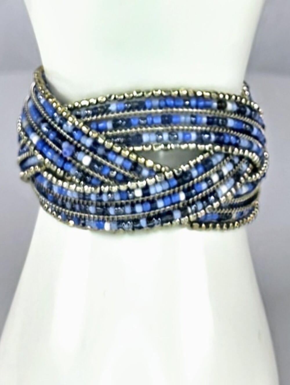 Inspirational Stretch Bracelet Positive Word Beaded Cuff Bracelet